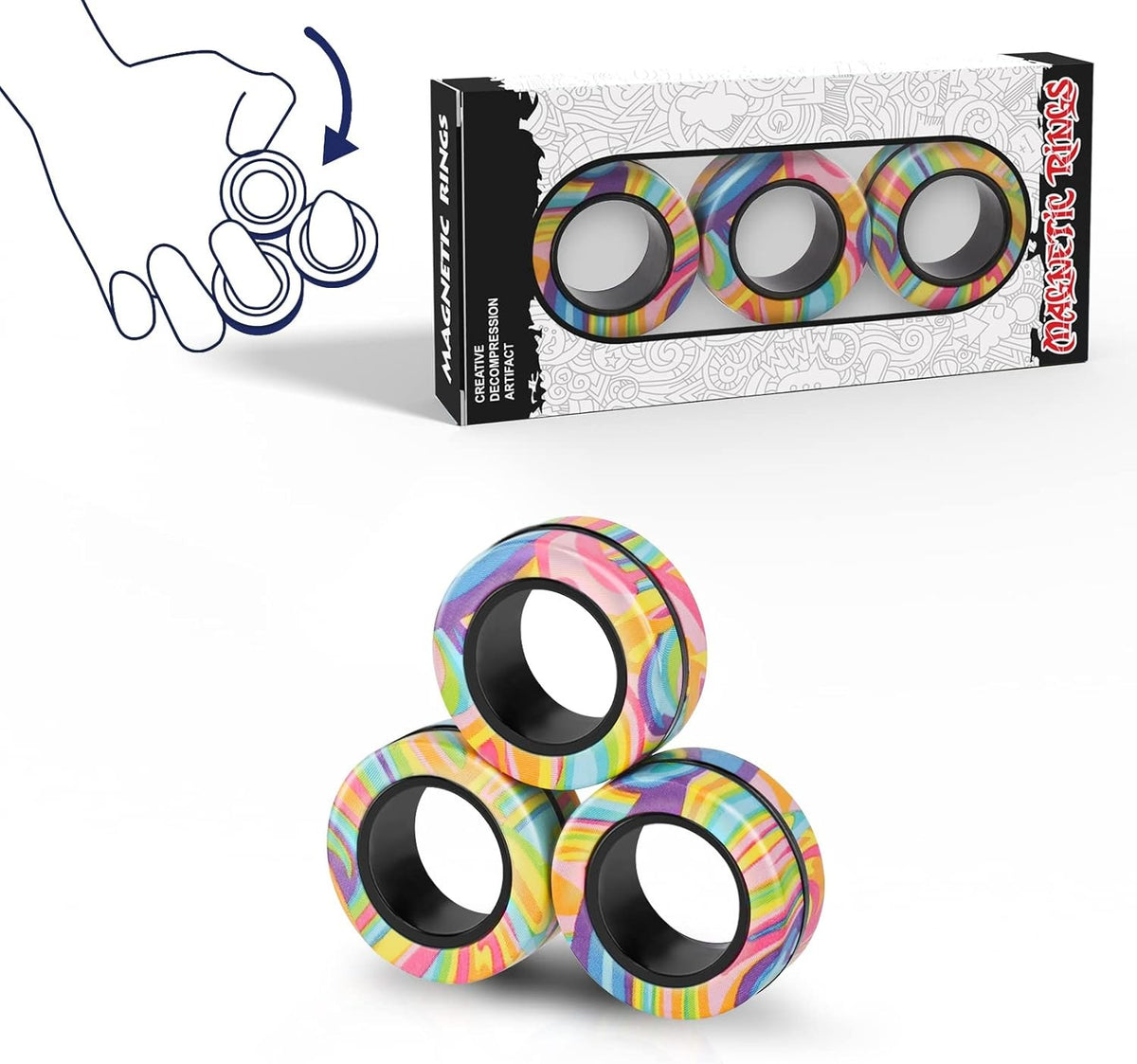 Magnetic Rings Finger Spinner
